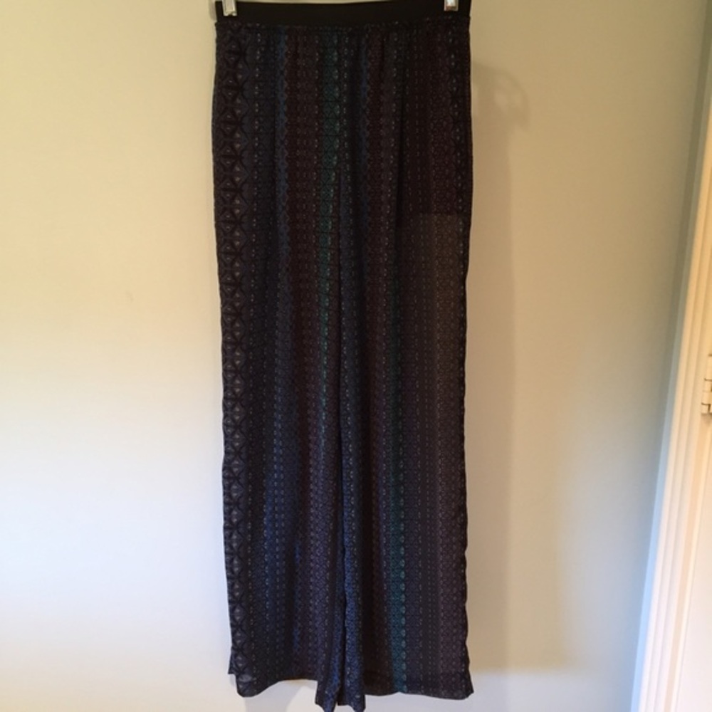 Zara Basic Flowy Patterned Pants